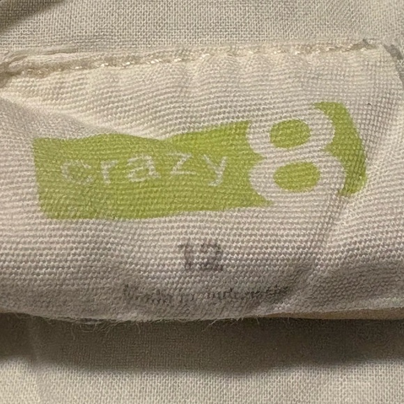 Crazy 8 Cream with Metallic Gold Elephants Spaghetti Strap Sundress Size 12 - Picture 8 of 9